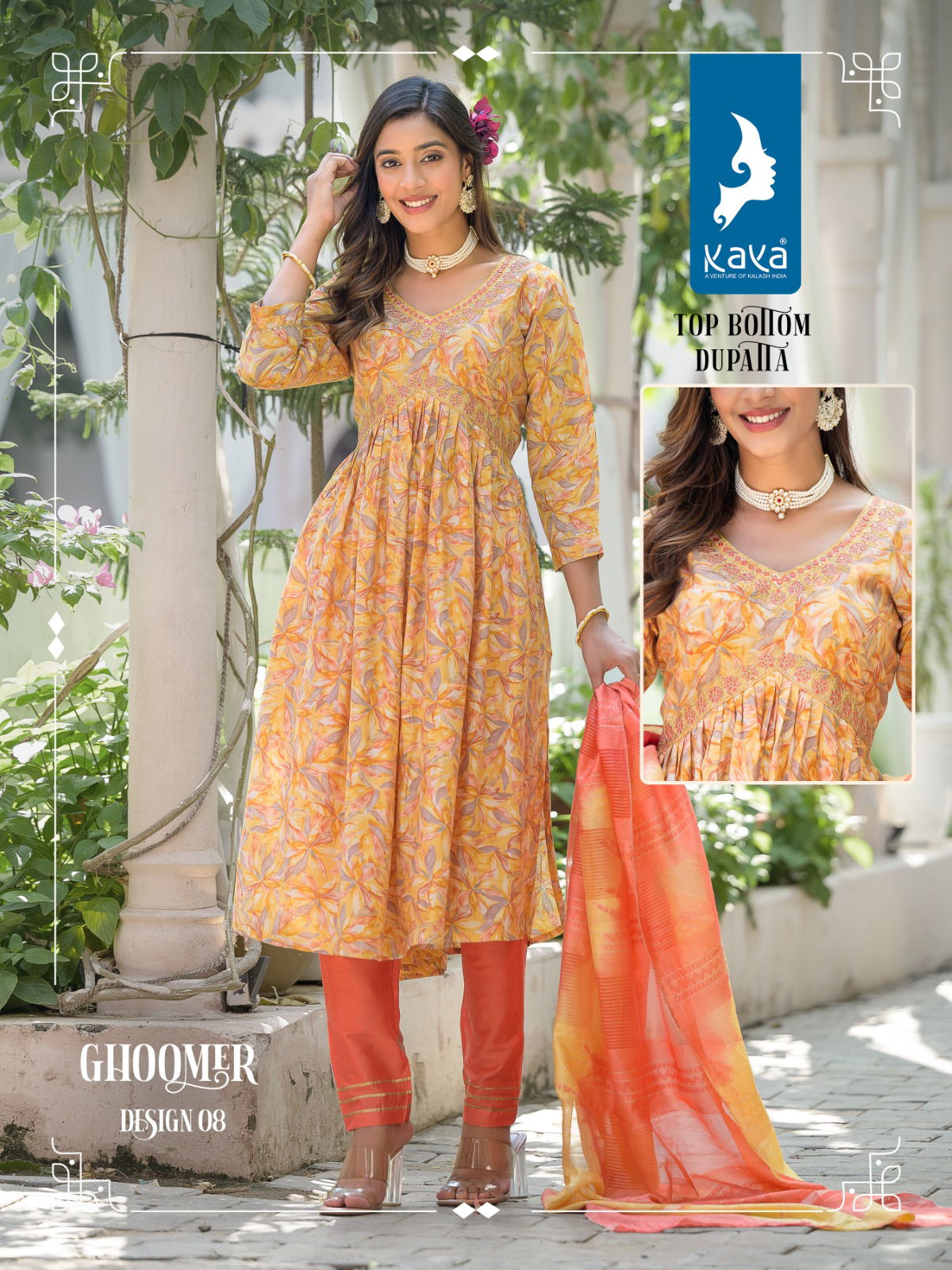 Kaya Ghoomer 01 Chanderi Model Readymade Suits Catalog
